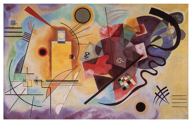 Abstract Geometric Composition — Yellow, Dynamic