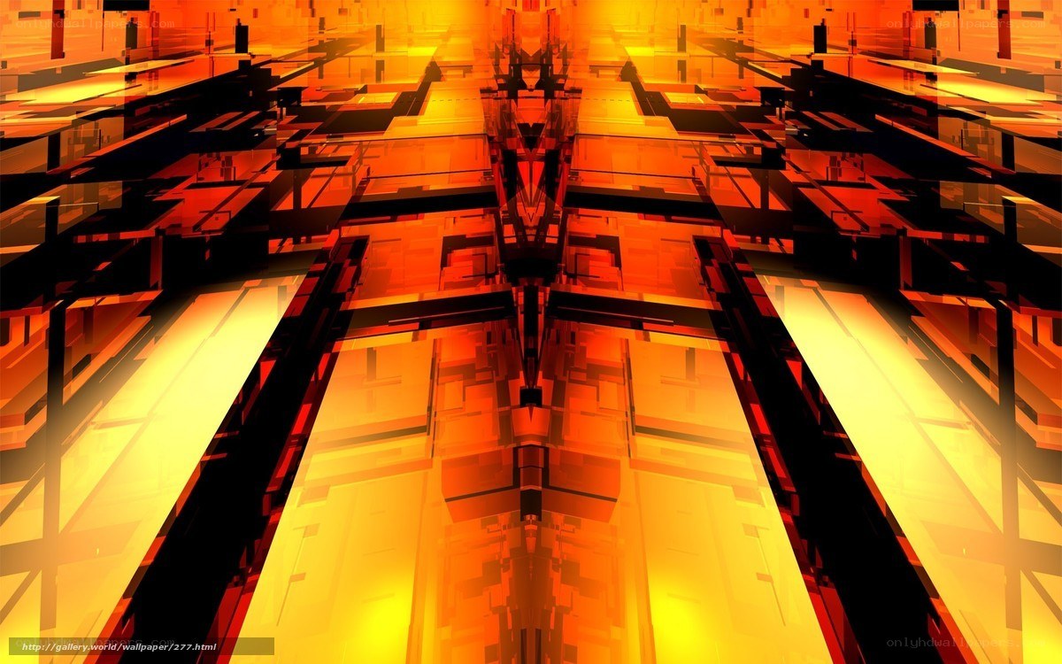 Abstract geometric corridor