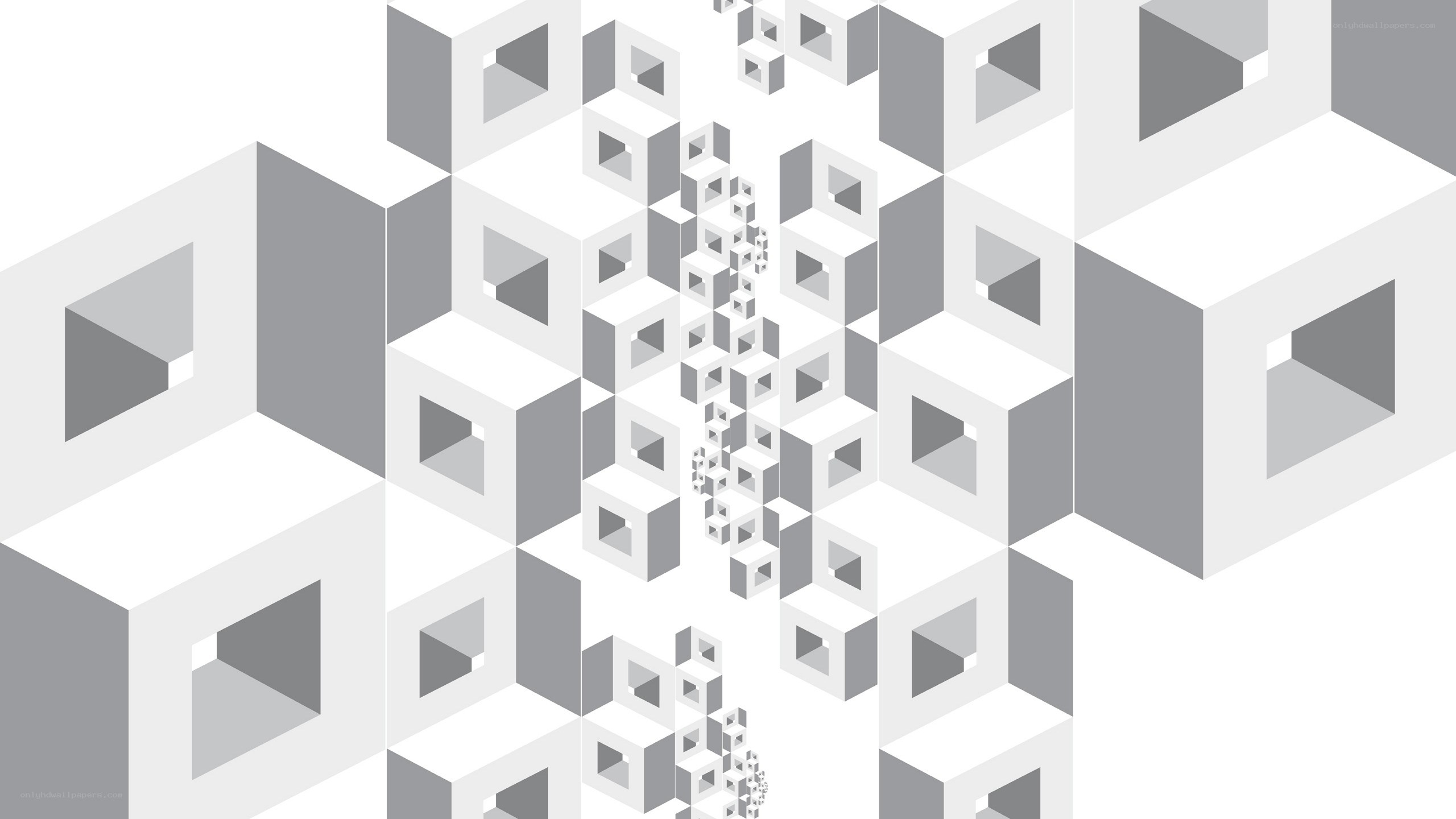 Abstract geometric cube pattern