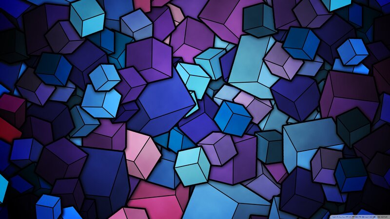 abstract geometric cube pattern