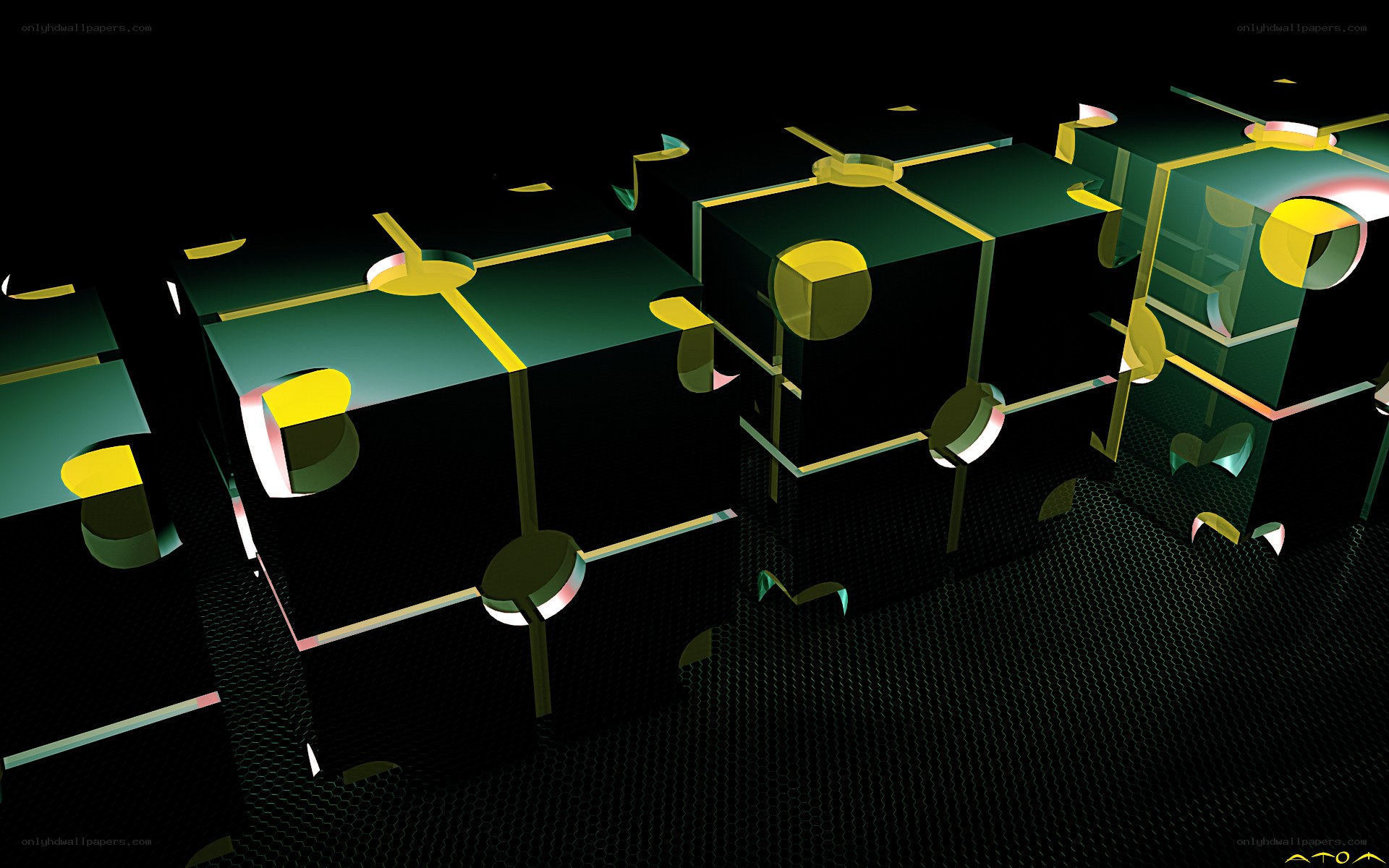Abstract geometric cubes
