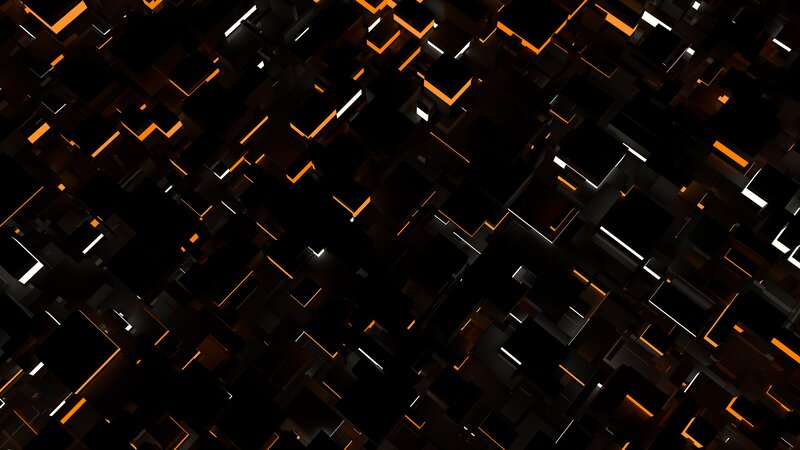 Abstract Geometric Cubes — Black