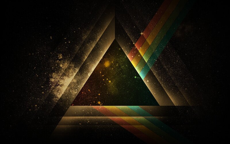 Abstract Geometric Design — Black, Dramatic, Night