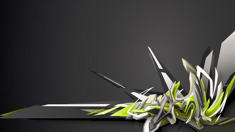 Abstract Geometric Design — Black, Dynamic, Digital Art, Graffiti