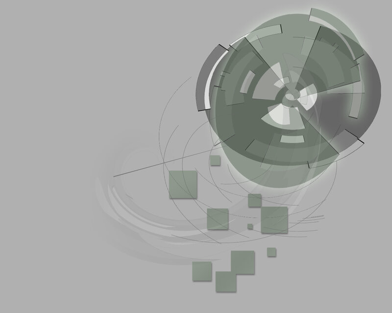 Abstract Geometric Design — Gray, Calm, Circles