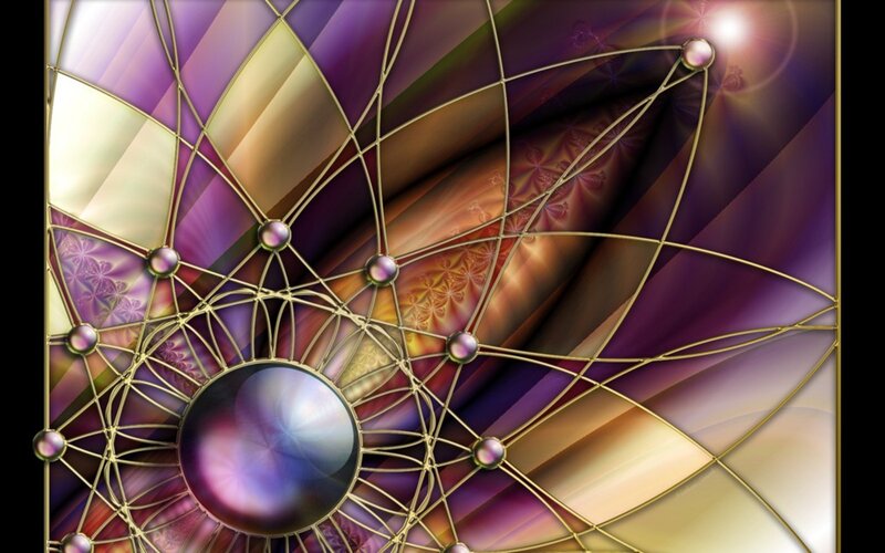 Abstract Geometric Design — Purple
