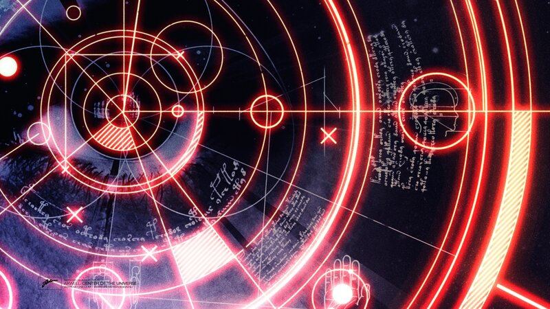 Abstract Geometric Design — Red, Mysterious