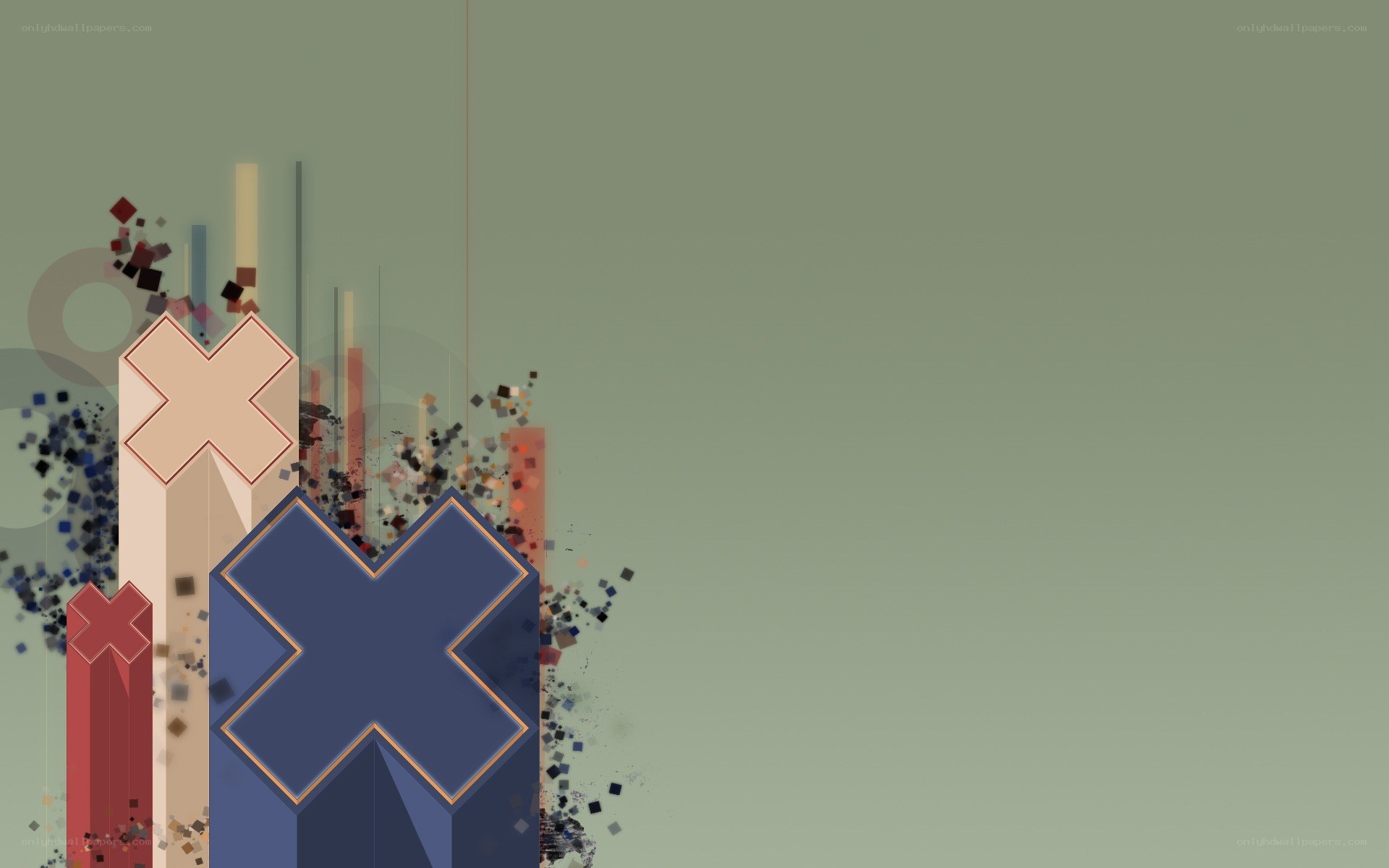 abstract geometric design with crosses