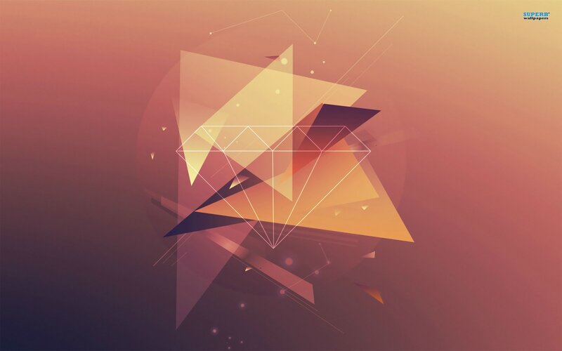 abstract geometric design with diamond