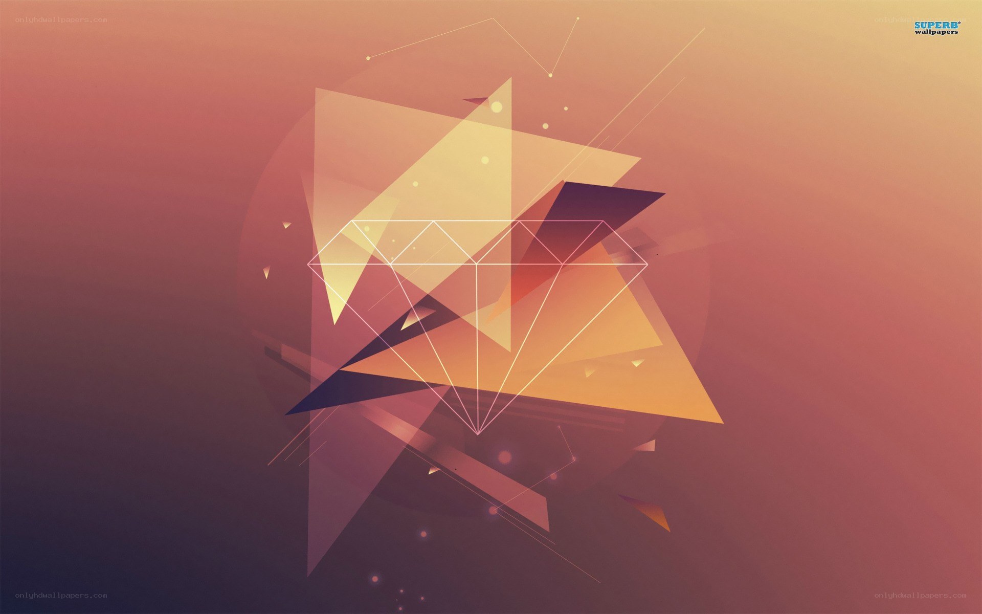 abstract geometric design with diamond
