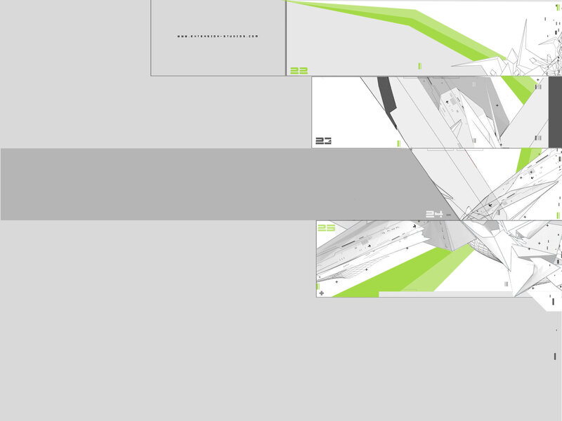 abstract geometric design with green accents
