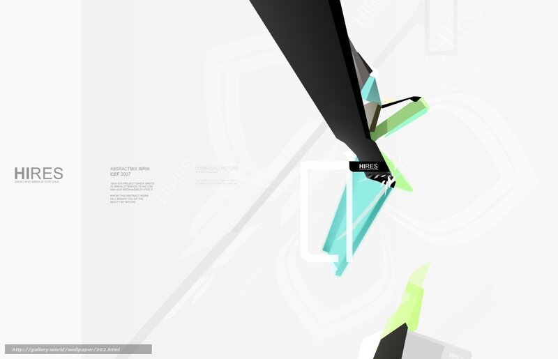abstract geometric design with Hires logo