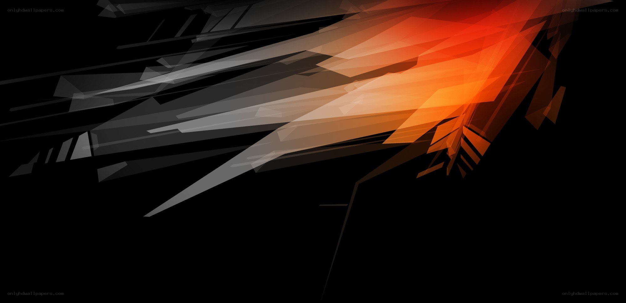 abstract geometric design with orange and black