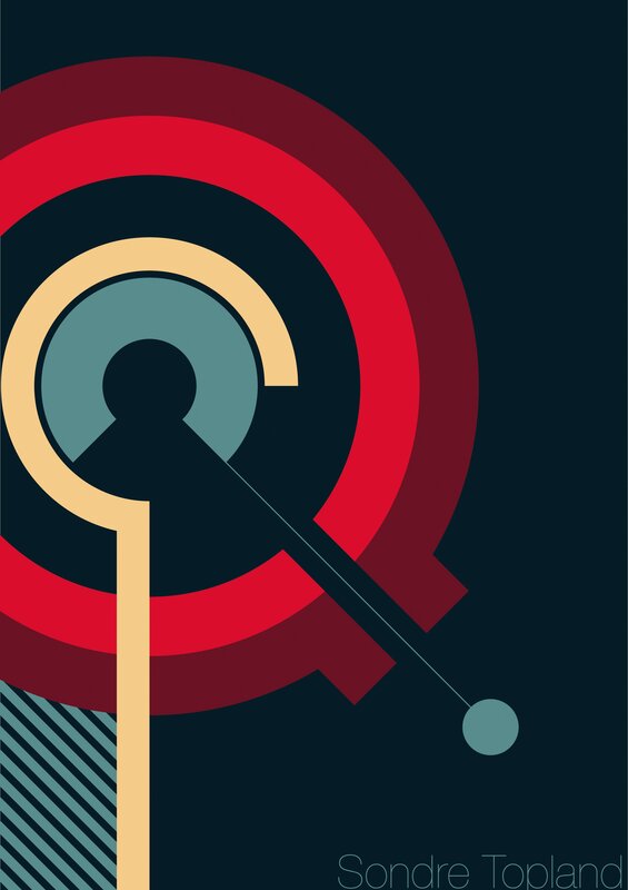 abstract geometric design with pendulum