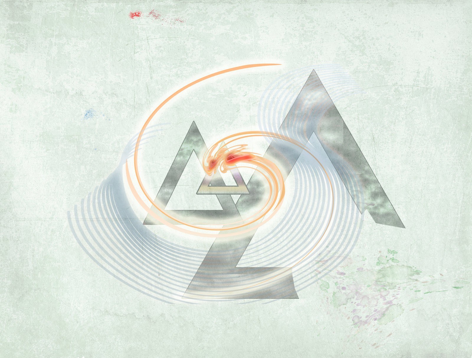 abstract geometric design with swirls
