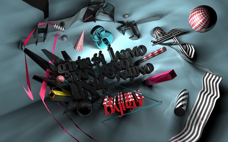 abstract geometric design with text