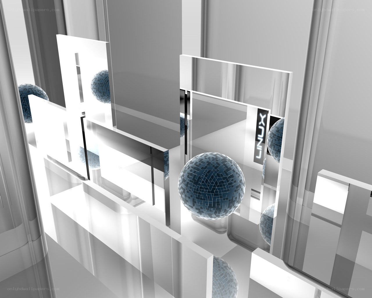 abstract geometric display