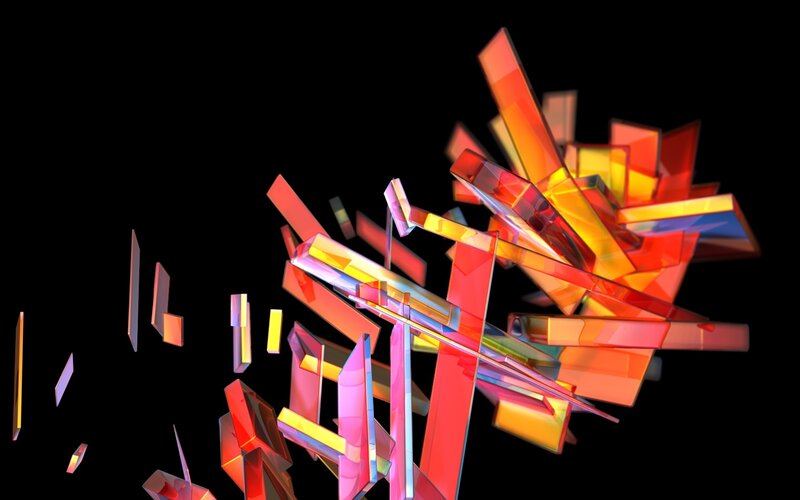 Abstract geometric explosion