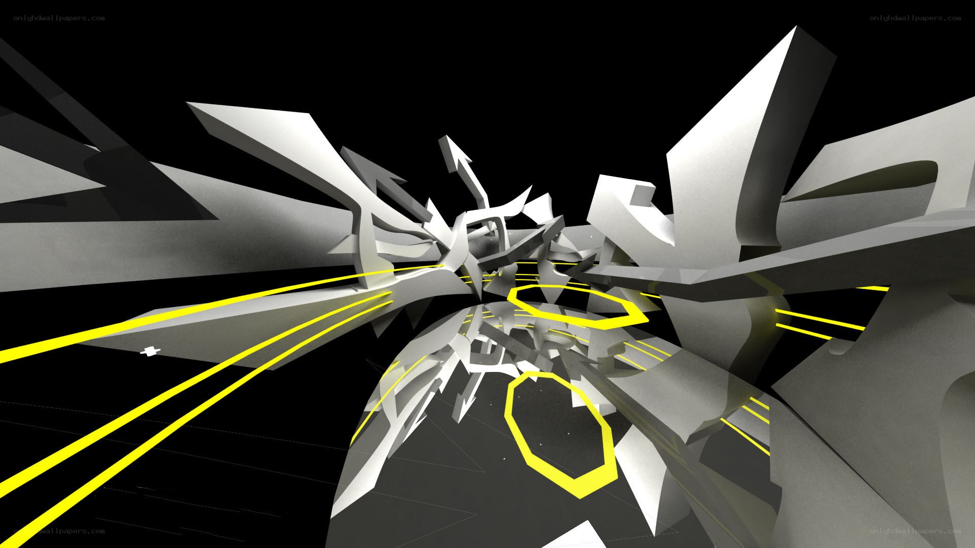 Abstract geometric explosion