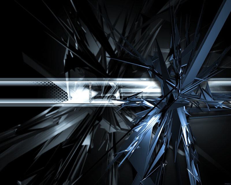 Abstract Geometric Explosion — Black, Dramatic