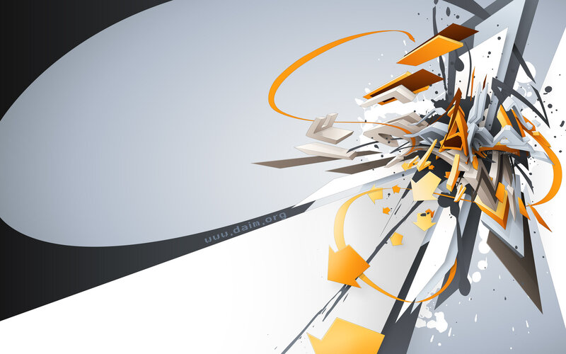Abstract Geometric Explosion — Orange, Dynamic