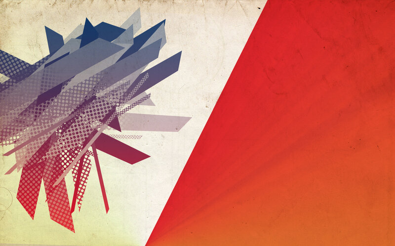 Abstract Geometric Explosion — Red, Dynamic