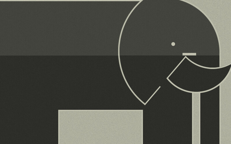 Abstract Geometric Figure — Gray