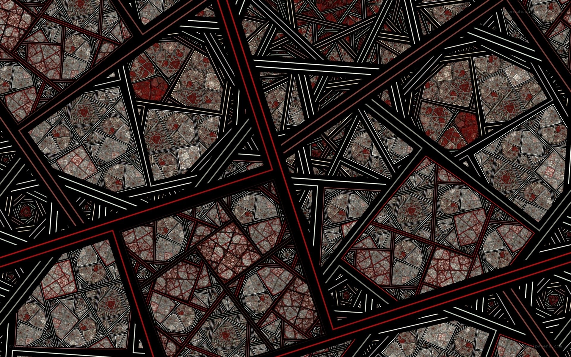 Abstract geometric fractal pattern