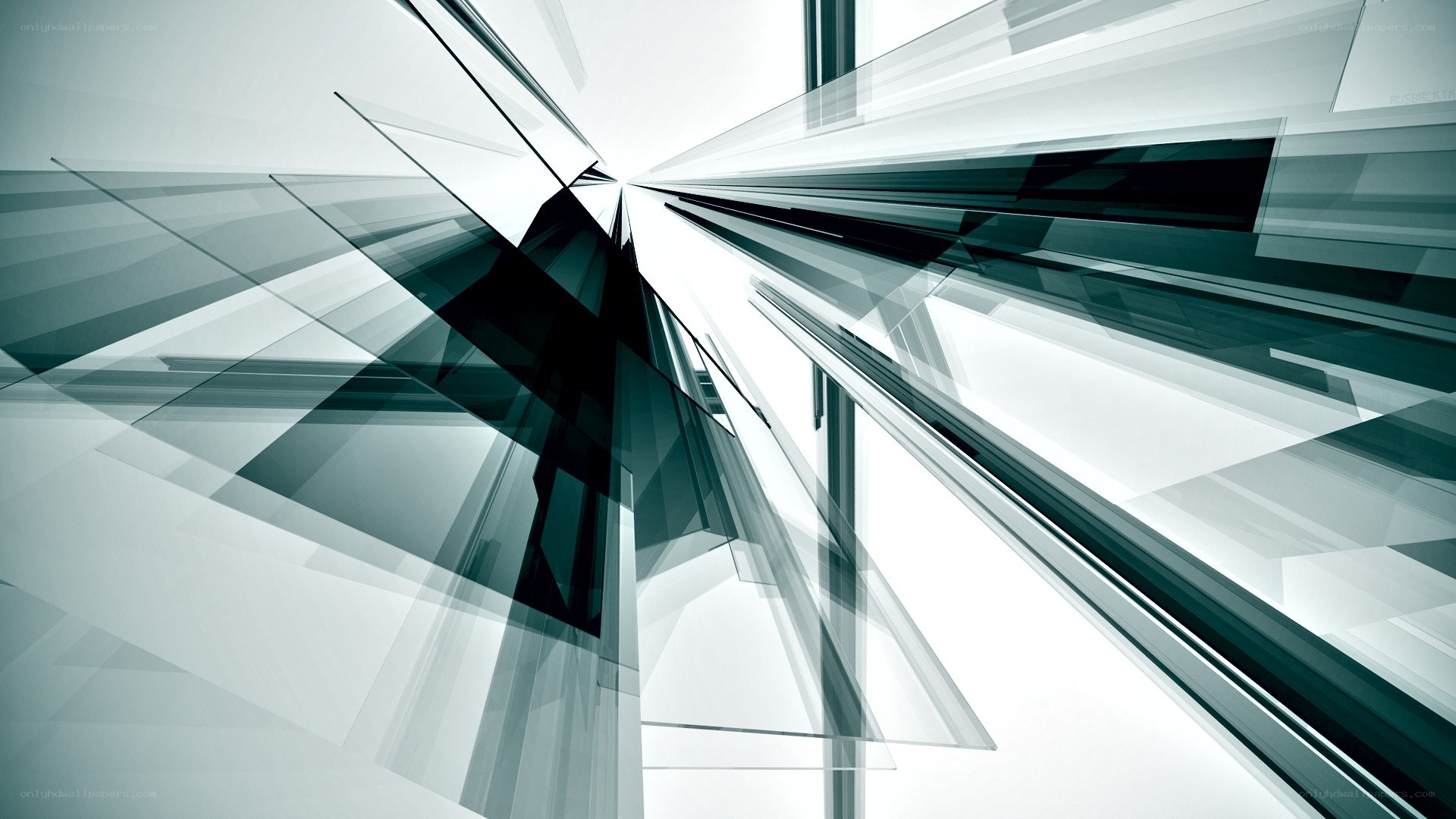 abstract geometric glass design