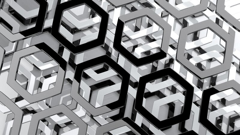 Abstract geometric hexagon pattern