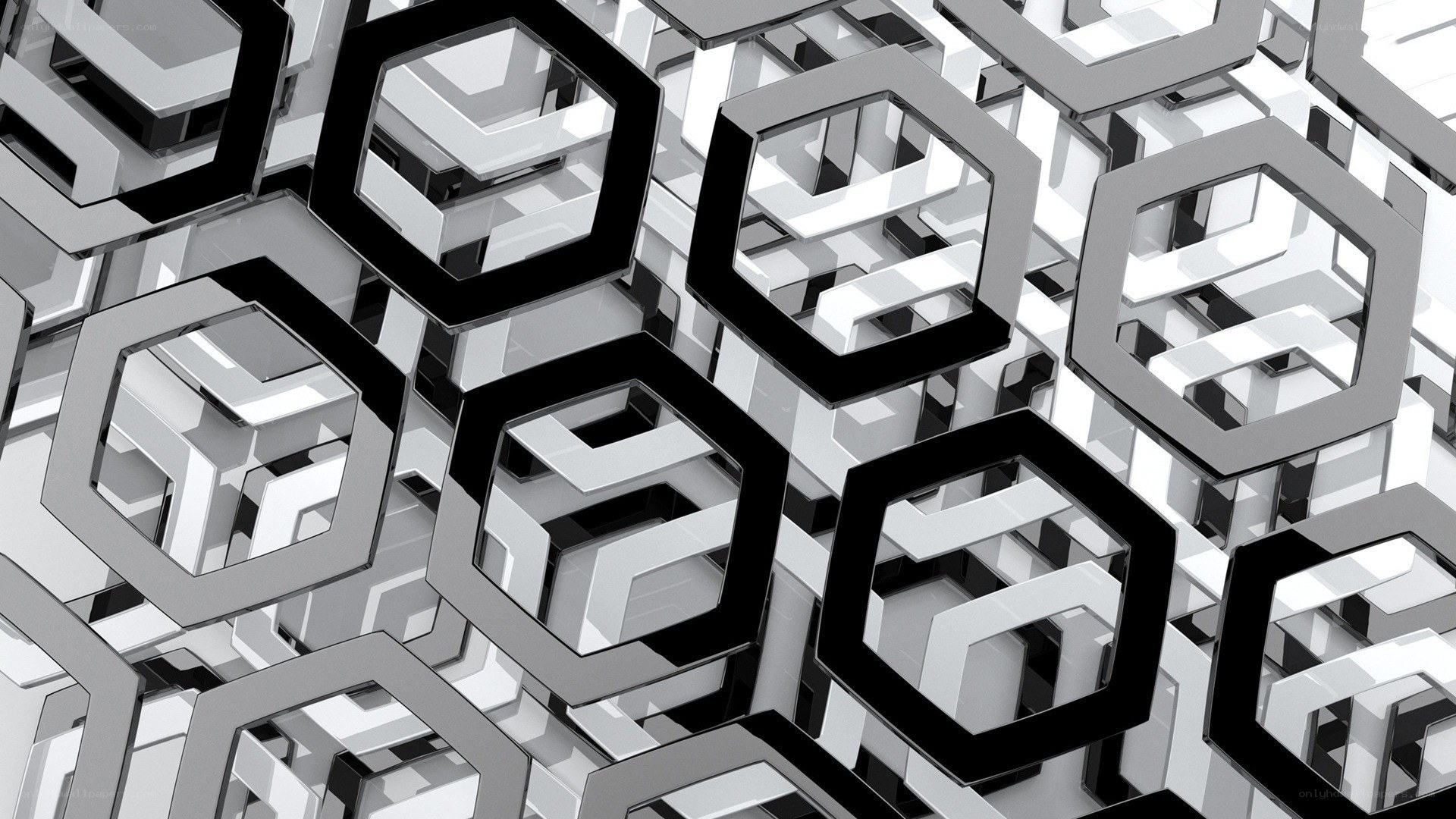 Abstract geometric hexagon pattern