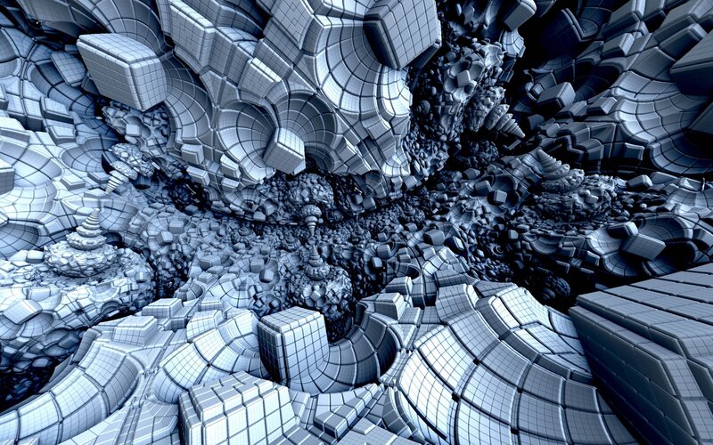 Abstract Geometric Landscape — Gray