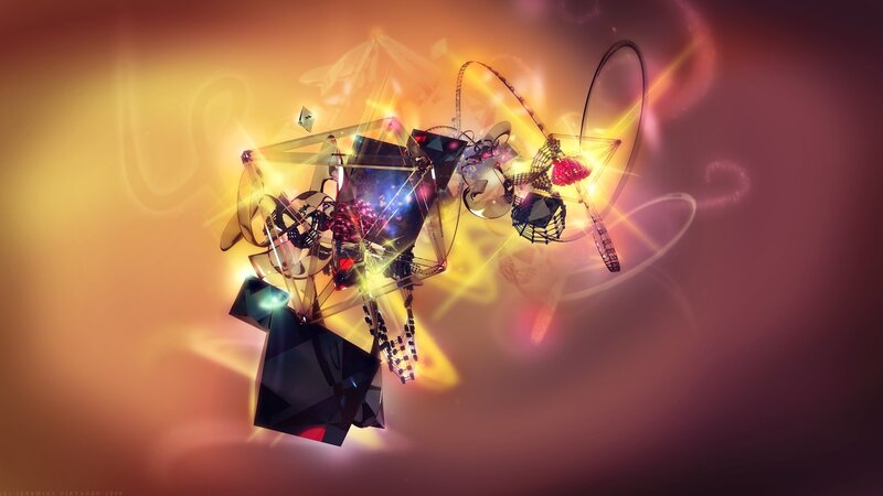 Abstract geometric light art