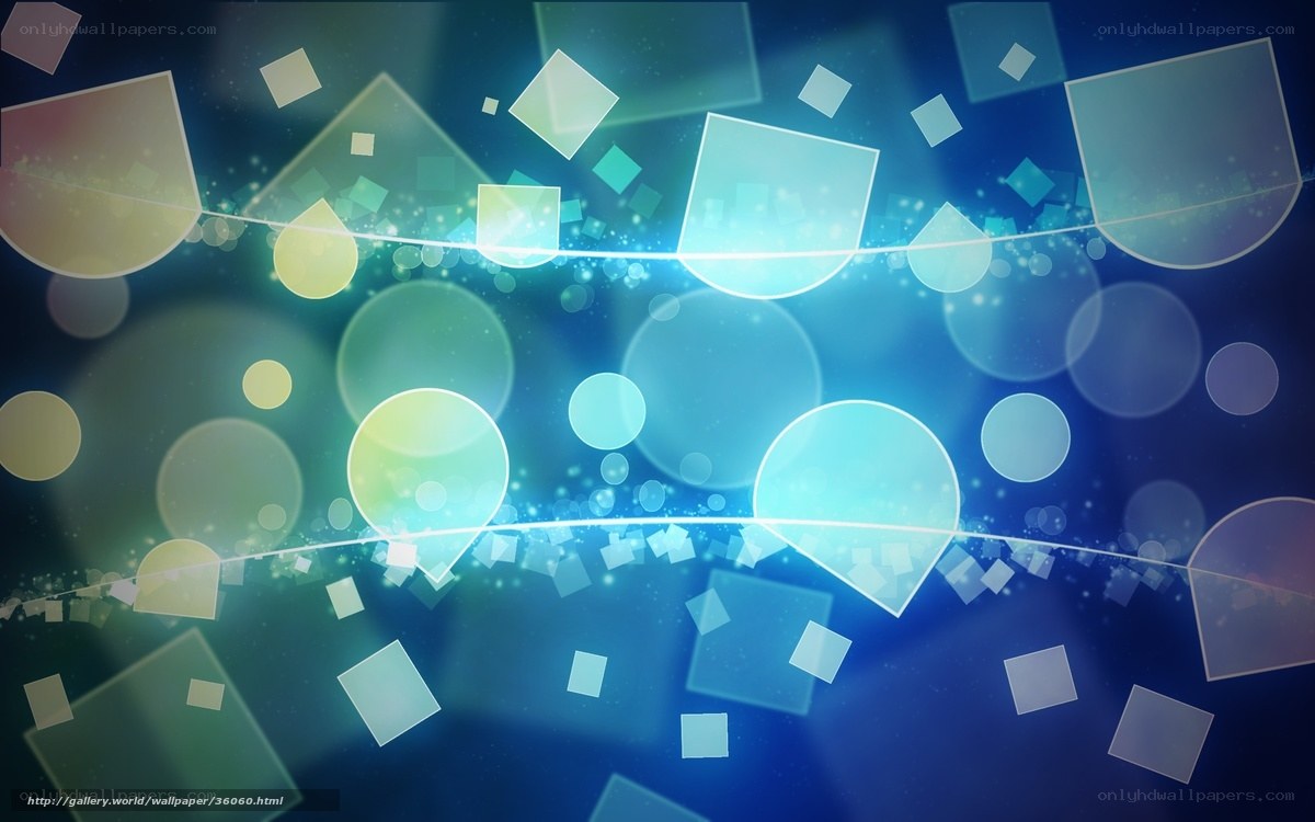 Abstract geometric light particles