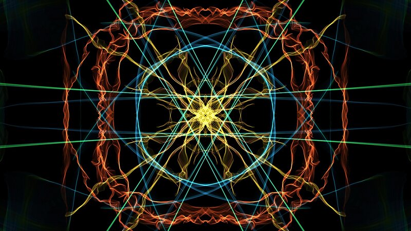 Abstract geometric light pattern