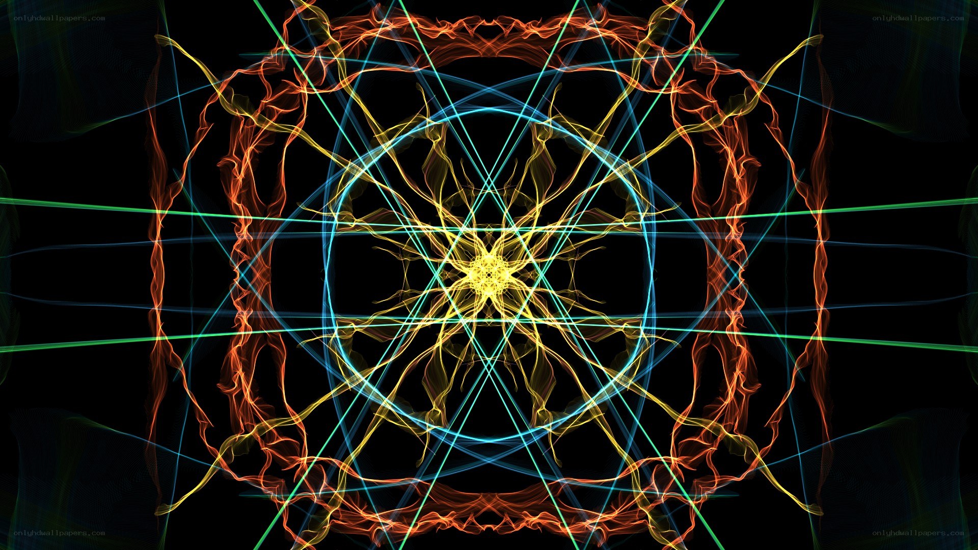 Abstract geometric light pattern