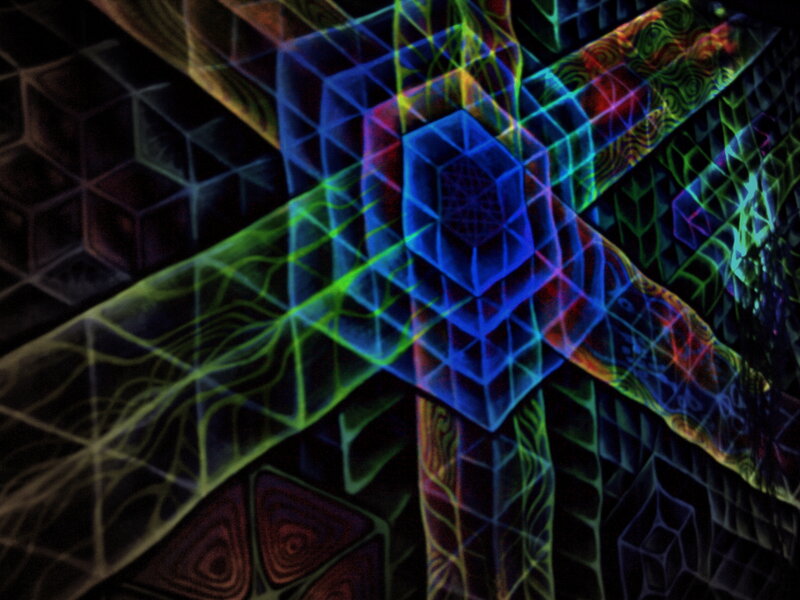 Abstract geometric light patterns