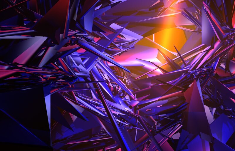 Abstract geometric light sculpture