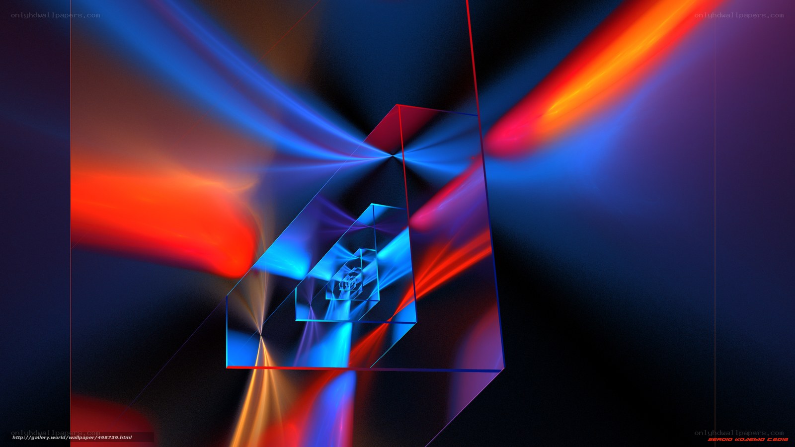 Abstract geometric light tunnel
