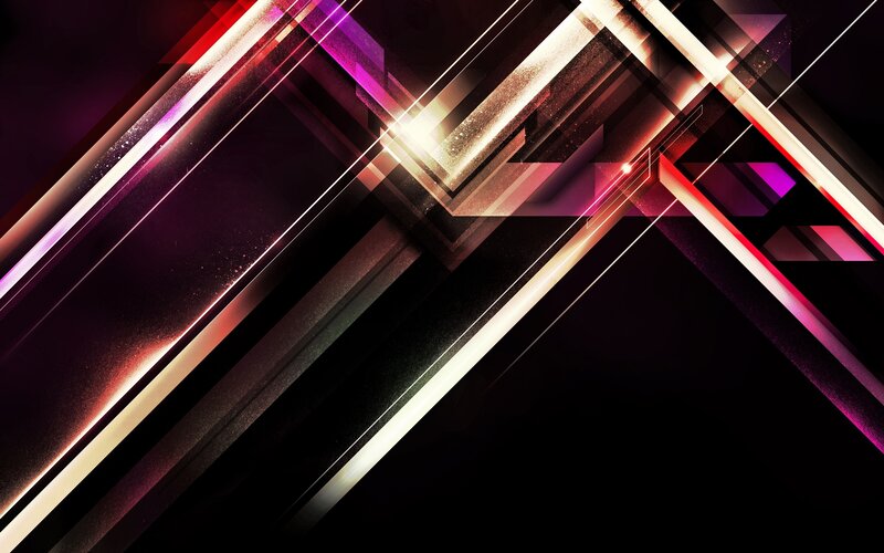 Abstract Geometric Lines — Black, Dynamic