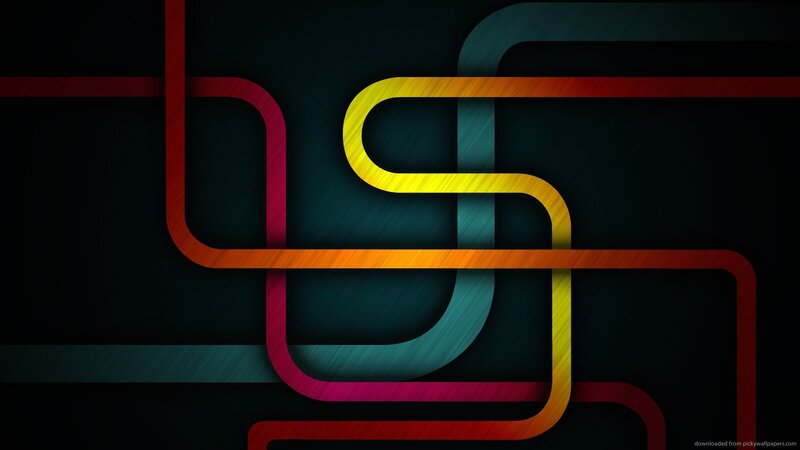 Abstract Geometric Lines — Black