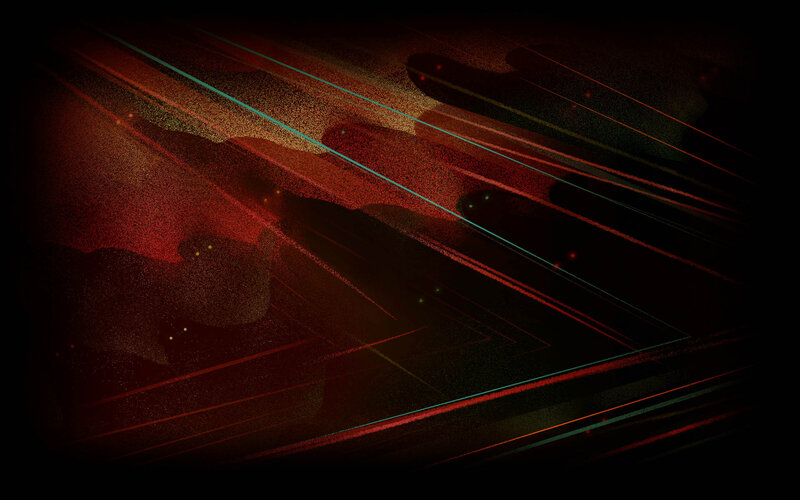 Abstract Geometric Lines — Red