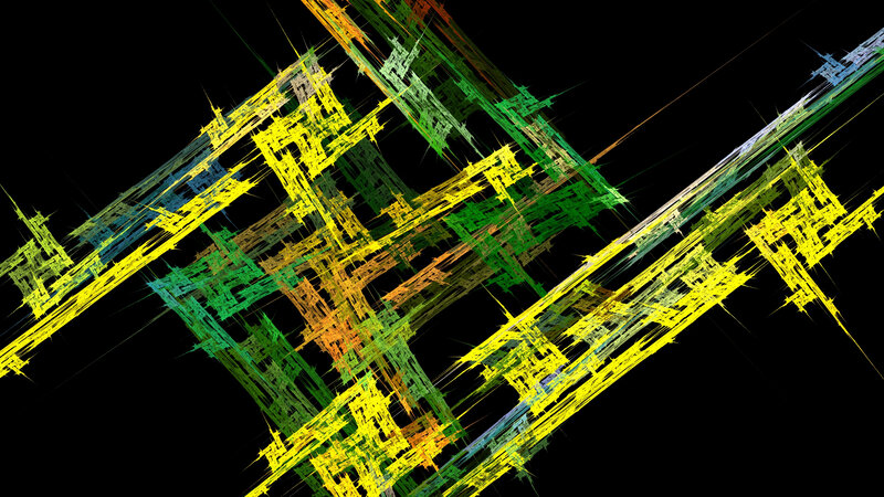 Abstract Geometric Lines — Yellow