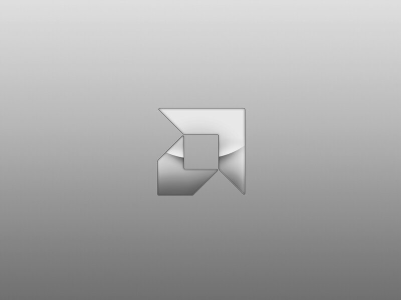Abstract Geometric Logo — Gray