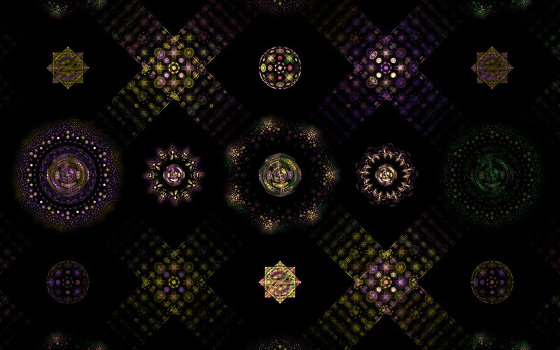 Abstract geometric mandala patterns