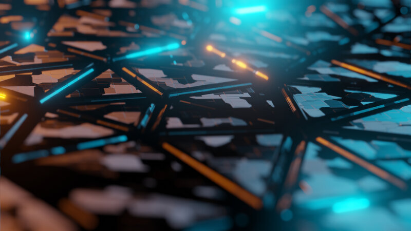 Abstract Geometric Network — Blue