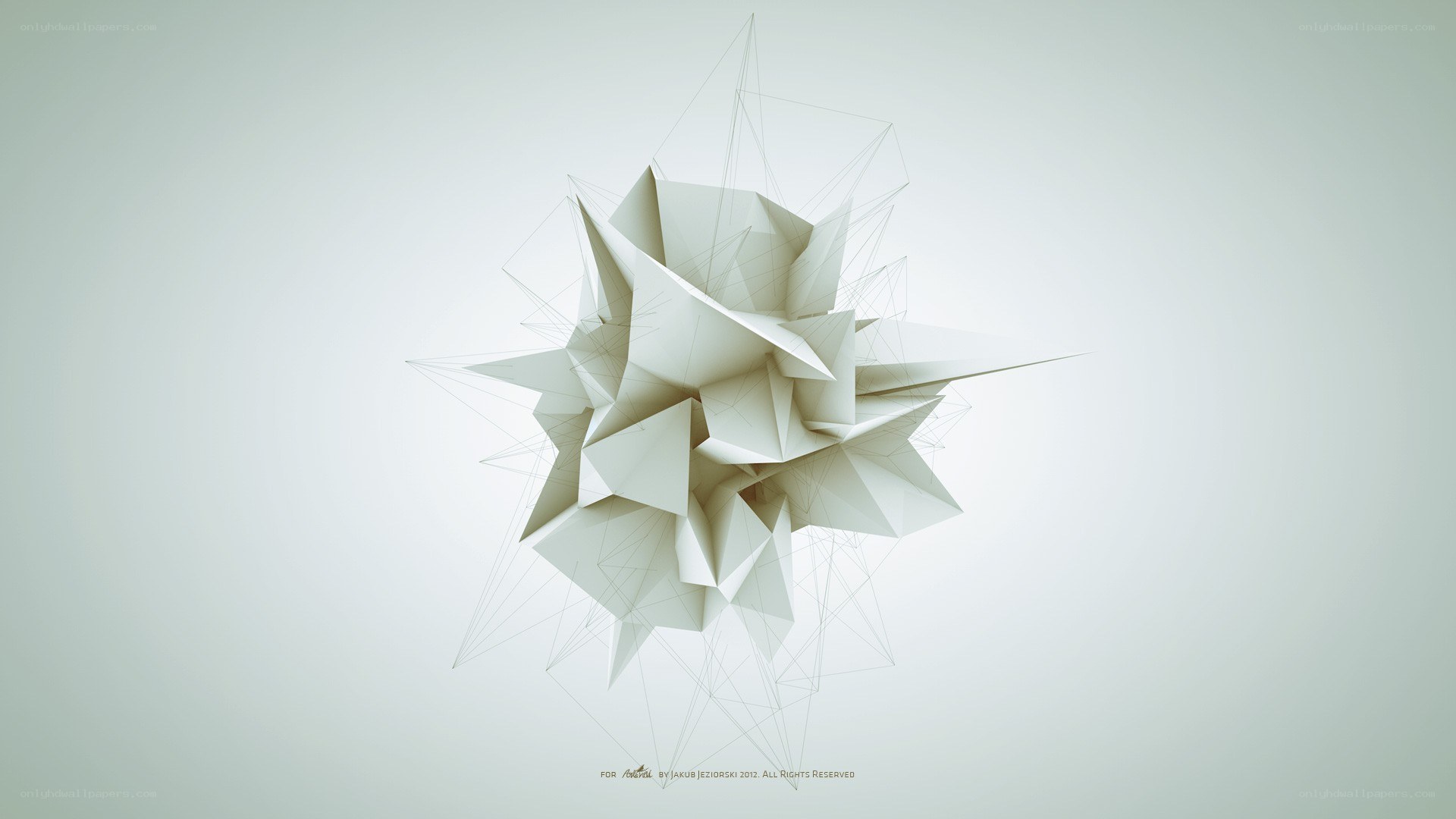 abstract geometric origami sculpture