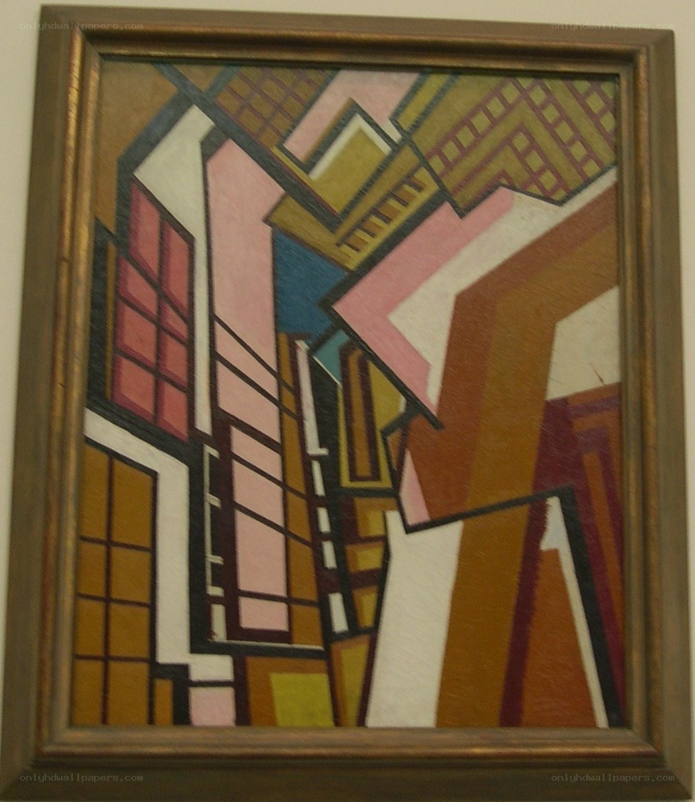 Abstract geometric painting