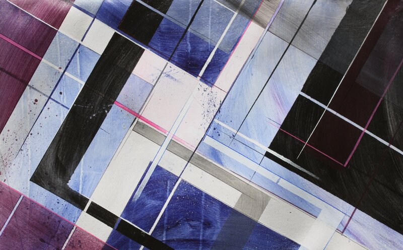 Abstract Geometric Painting — Blue
