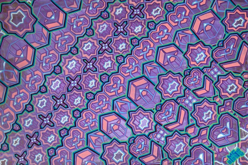 Abstract geometric pattern art
